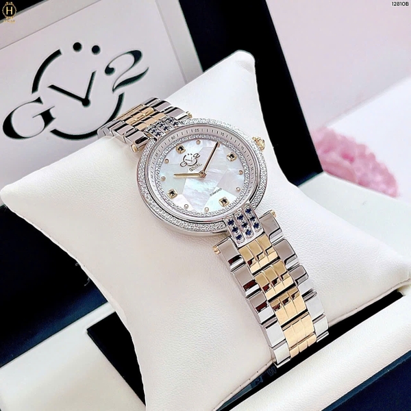 Đồng Hồ Nữ Gv2 By Gevril Quartz Matera Diamond 12810B 