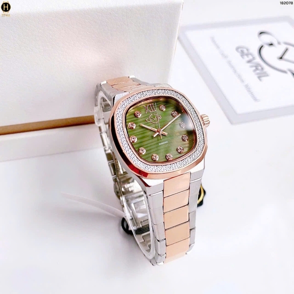 Đồng Hồ Nữ Gv2 By Gevril Quartz Potente Diamond 18207B