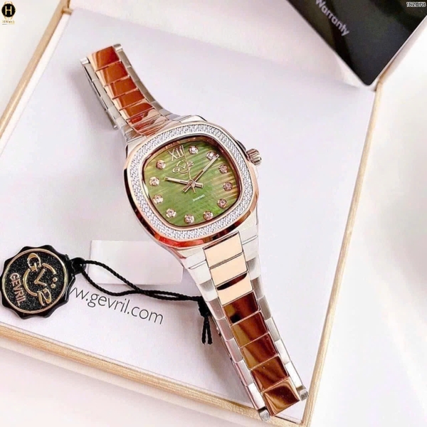 Đồng Hồ Nữ Gv2 By Gevril Quartz Potente Diamond 18207B