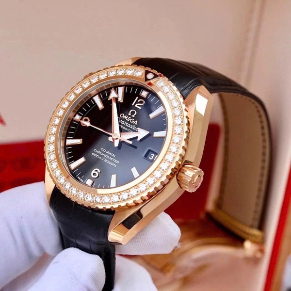 Omega Automatic Seamaster Planet Ocean 18kt Rose Gold Diamond 232.58.38.20.01.001 ( 23258382001001 )