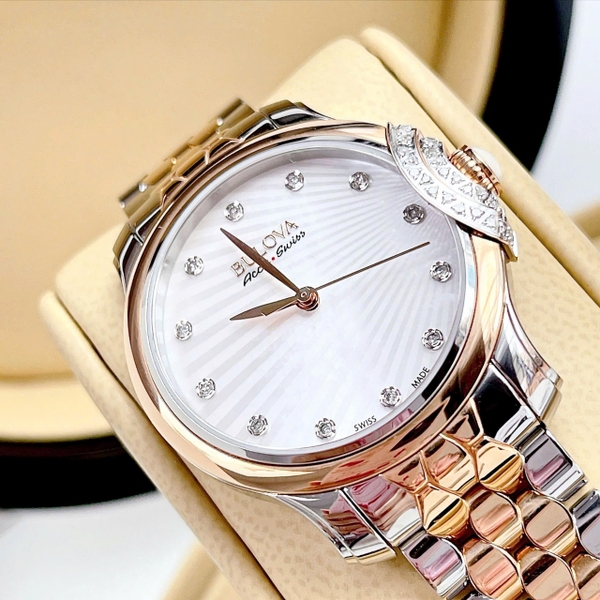  Bulova Quartz AccuSwiss Bellecombe Diamond 65R164
