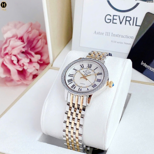 Đồng hồ Nữ Gv2 By Gevril Quartz Astor III Diamond 9155B
