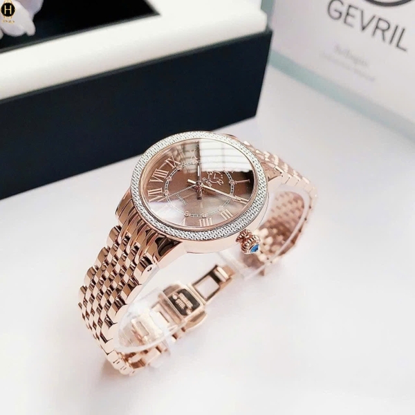 Đồng Hồ Nữ Gv2 By Gevril Quartz Astor III Diamond 9157B