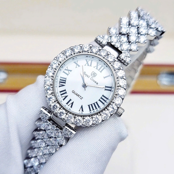 Royal Crown Quartz 9256 Thép Trắng