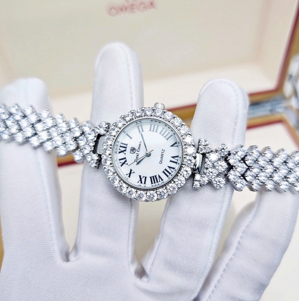  Royal Crown Quartz 9256 Thép Trắng