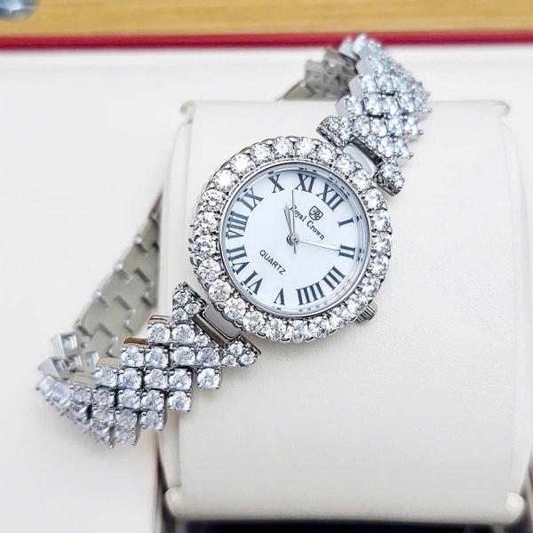  Royal Crown Quartz 9256 Thép Trắng