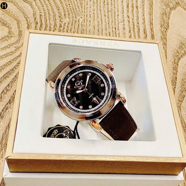 Đồng Hồ Nữ GV2 By Gevril Quartz Marsala Diamond 9855