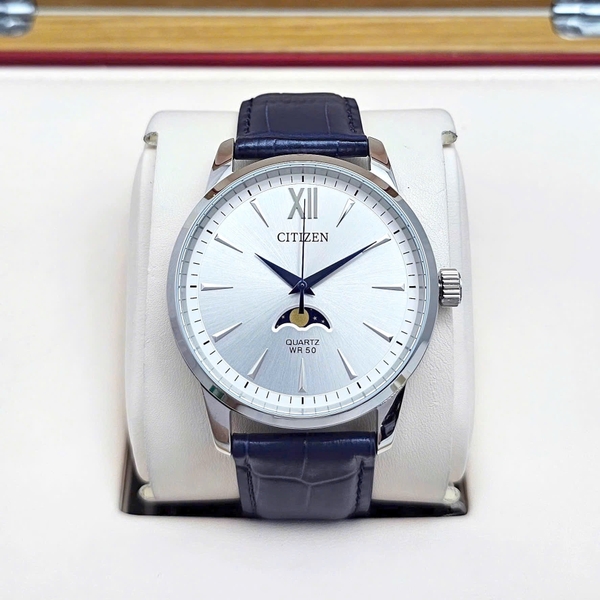 Citizen Pin AK5000-03A Dây Da Vỏ Trắng Mặt Trắng