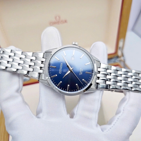 Citizen Quartz BI5000-87L Dây Thép Vỏ Trắng Mặt Xanh