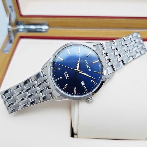 Citizen Quartz BI5000-87L Dây Thép Vỏ Trắng Mặt Xanh