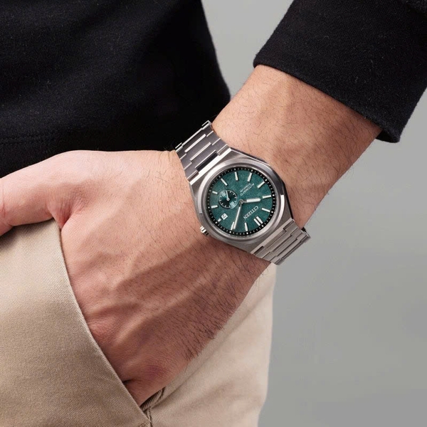 Citizen Automatic Zenshin Mechanical Super Titanium NJ0180-80X xanh lá