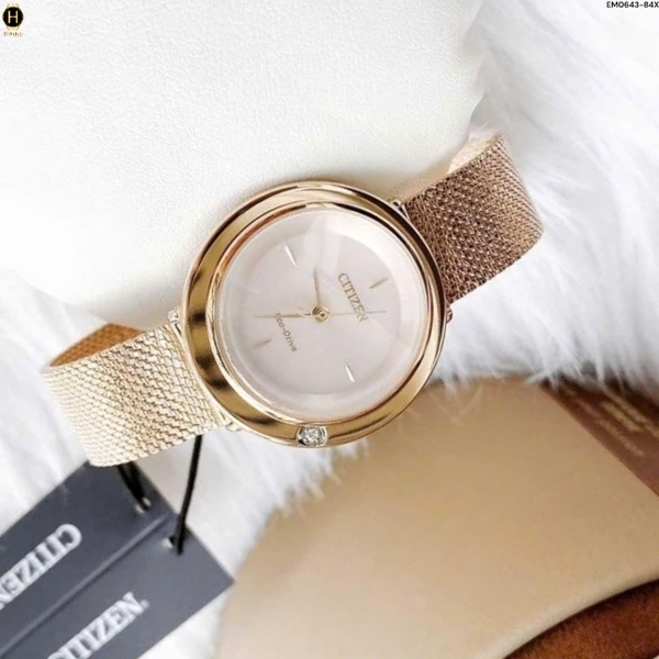 Đồng Hồ Nữ Citizen Quartz Eco-Drive Ambiluna EM0643-84X