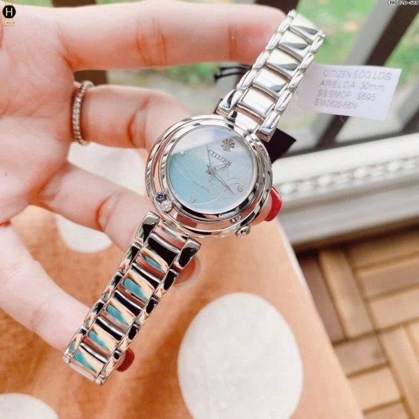 Đồng Hồ Nữ Citizen Quartz Eco-drive Disney Princess Ariel Diamond EM0820-56N