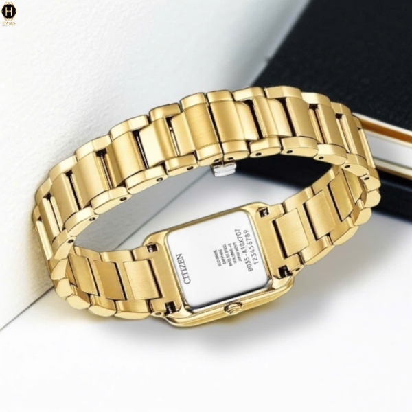 Citizen Quartz Eco-Drive L Bianca Gold Tone Watch 21.5mm EW5602-81D