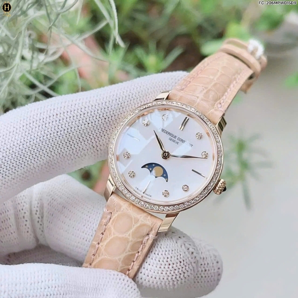 Đồng Hồ Nữ Frederique Constant Quartz Slimline Moonphase FC-206MPWD1SD9 ( FC206MPWD1SD9 )