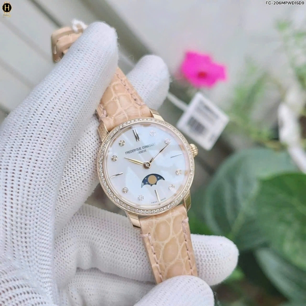Đồng Hồ Nữ Frederique Constant Quartz Slimline Moonphase FC-206MPWD1SD9 ( FC206MPWD1SD9 )