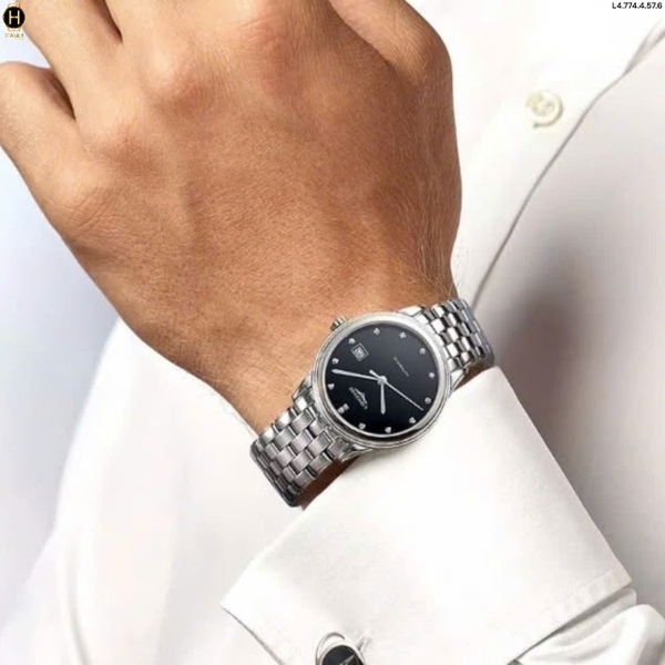 Đồng Hồ Nam Longines Automatic Flagship Diamond L4.774.4.57.6 (L47744576)