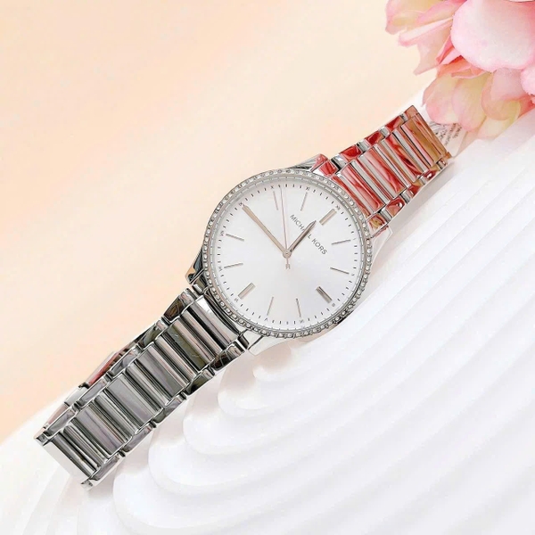 Michael Kors Quartz Bailey Silver Dial Crystal MK3807