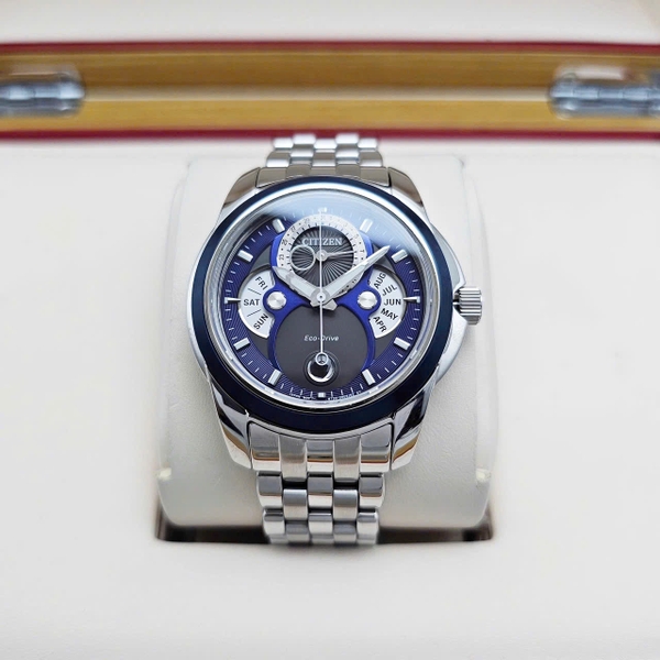 Citizen Quartz Eco-Drive Calendrier Moon Phase Blue BU0088-51H