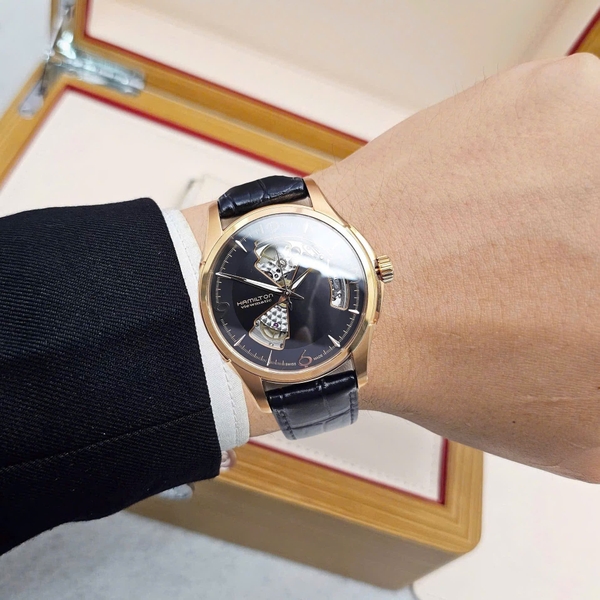 Hamilton Automatic Jazzmaster Open Heart Arabic H32575735  Rose Gold Sapphire