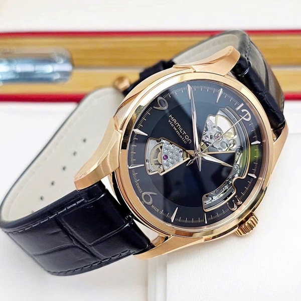 Hamilton Automatic Jazzmaster Open Heart Arabic H32575735  Rose Gold Sapphire