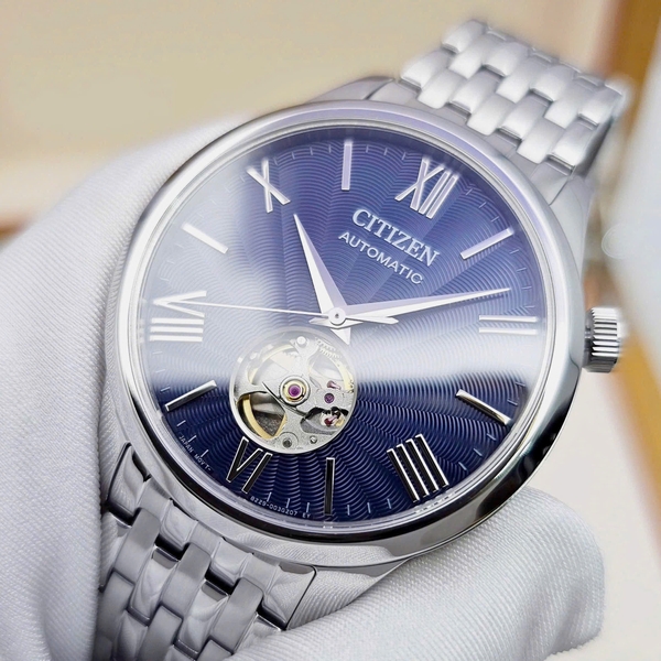  Citizen Automatic NH9130-84L Open Heart Dây Thép Mặt Xanh Sapphire