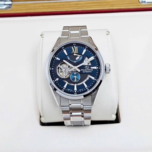  Orient Star Automatic RE-AV0114E00B ( RE-AV0114E ) RK-AV0114E00B ( RK-AV0114E ) ( RN-AV0114E ) ( RN-AV0114E00B ) Dây Thép Xanh Lục Bảo