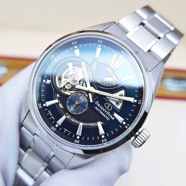  Orient Star Automatic RE-AV0114E00B ( RE-AV0114E ) RK-AV0114E00B ( RK-AV0114E ) ( RN-AV0114E ) ( RN-AV0114E00B ) Dây Thép Xanh Lục Bảo