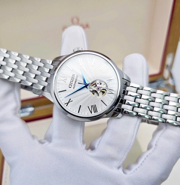  Citizen Automatic Mechanical Open Heart NH9130-84A 