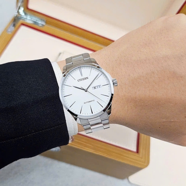  Automatic Citizen NH8350-83A Dây Thép Mặt Trắng