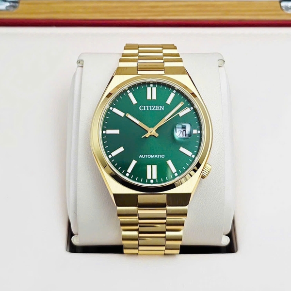 Citizen Automatic Tsuyosa Mechanical Gold Green NJ0152-51X 