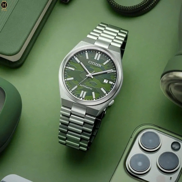 Citizen Automatic Tsuyosa Green Camouflage NJ0159-86X