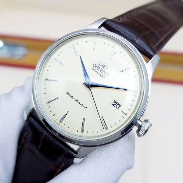  Orient Automatic Classic Bambino RA-AC0M04Y30B ( RA-AC0M04Y ) ( RA-AC0M04Y10B ) Dây Da Nâu Mặt Trắng Ngà