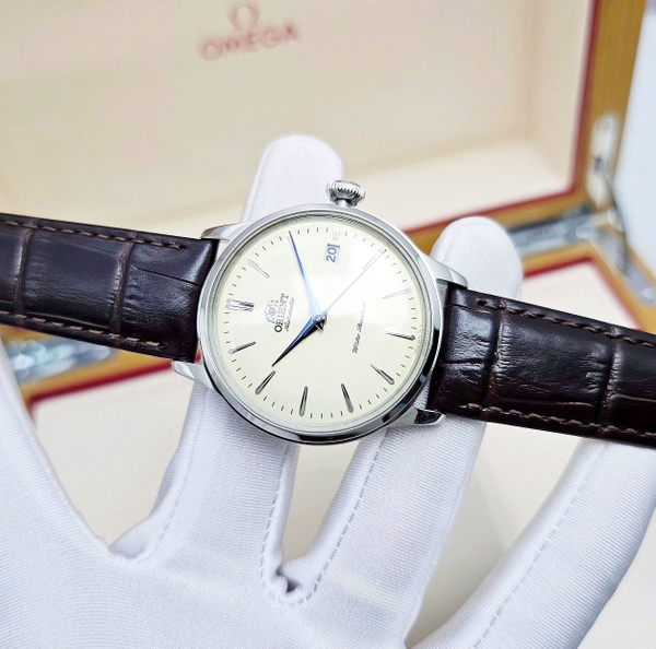  Orient Automatic Classic Bambino RA-AC0M04Y30B ( RA-AC0M04Y ) ( RA-AC0M04Y10B ) Dây Da Nâu Mặt Trắng Ngà