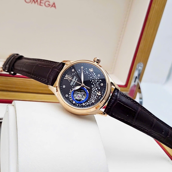  Orient Automatic RA-AG0017Y10B ( RA-AG0017Y ) ( RA-AG0017Y30B ) Dây Da Vỏ Vàng Hồng Mặt Nâu Đen