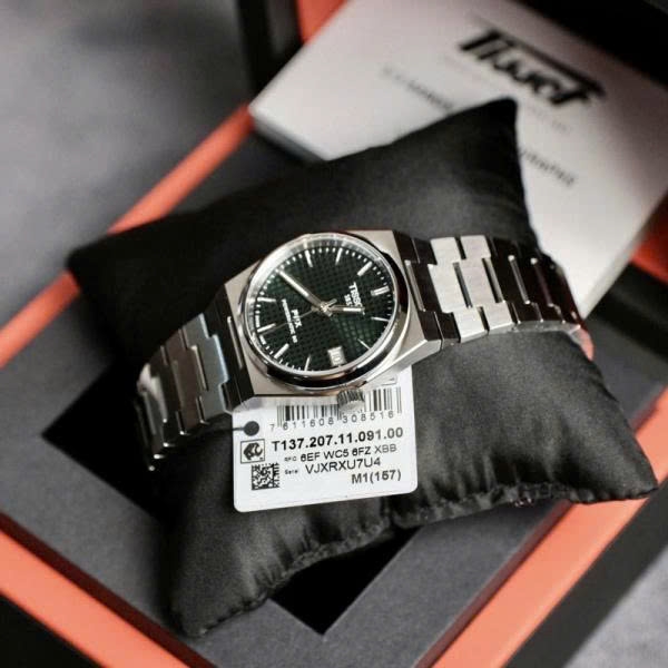 Unisex Tissot Automatic PRX Powermatic 80 Green 35mm T137.207.11.091.00 ( T1372071109100 )