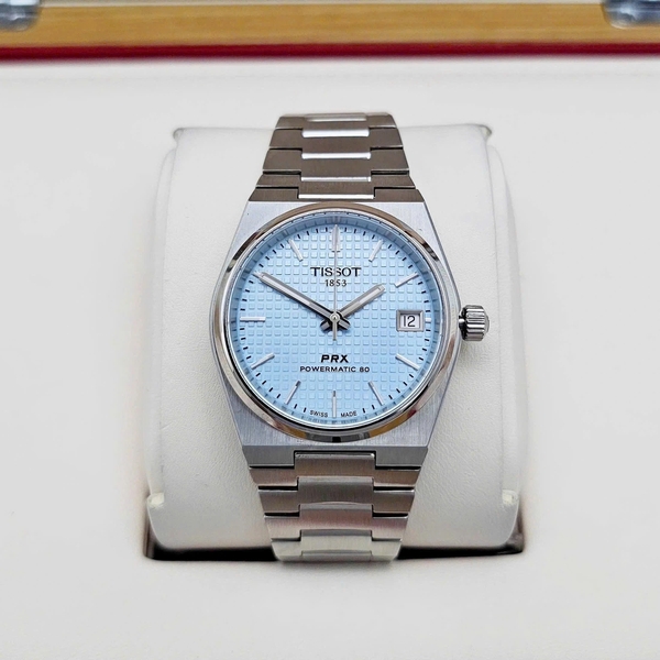  Unisex Tissot Automatic PRX Powermatic 80  Ice Blue  35mm T137.207.11.351.00 (T1372071135100)  