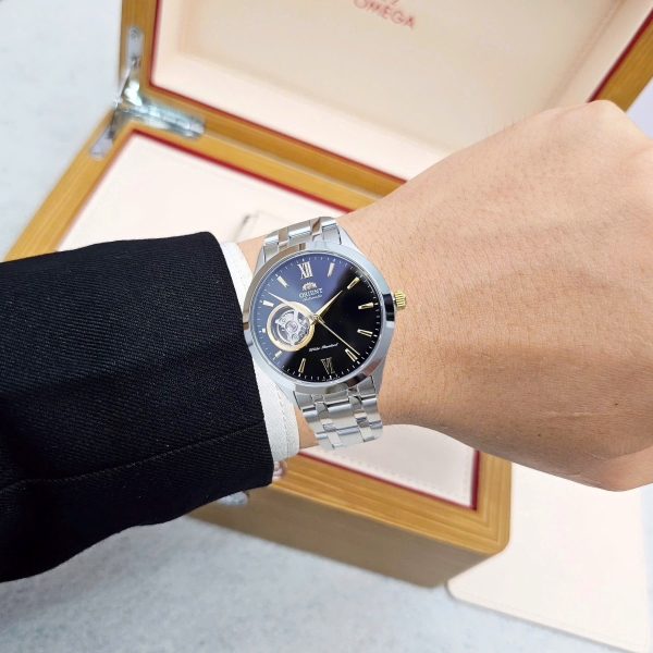 Orient Automatic  Golden Eye II FAG03002B0 ( TAG03002B0 ) Dây Thép Trắng Mặt Đen.