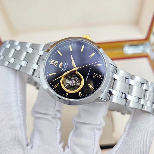 Orient Automatic  Golden Eye II FAG03002B0 ( TAG03002B0 ) Dây Thép Trắng Mặt Đen.