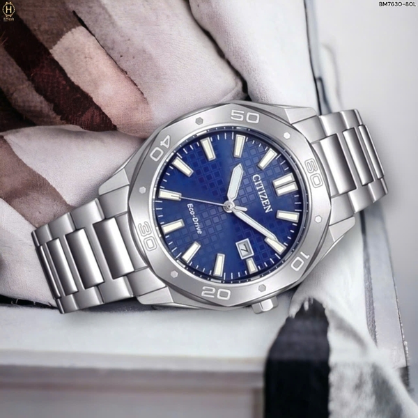 Đồng Hồ Nam Citizen Quartz Eco-drive Octangle BM7630-80L