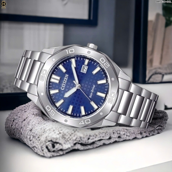 Đồng Hồ Nam Citizen Quartz Eco-drive Octangle BM7630-80L