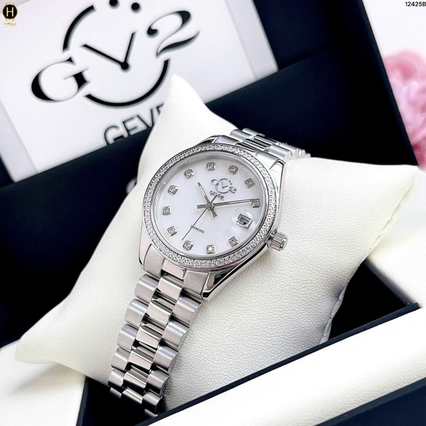 Đồng Hồ Nữ Gv2 By Gevril Quartz Turin Diamond 12425B