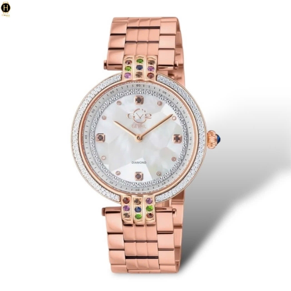 Đồng hồ Nữ Gv2 by Gevril Quartz Matera Diamond 12805B