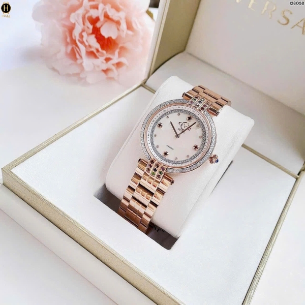 Đồng hồ Nữ Gv2 by Gevril Quartz Matera Diamond 12805B