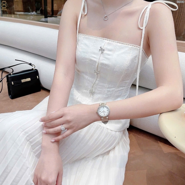 Đồng Hồ Nữ GV2 By Gevril Quartz Matera Diamond 12808
