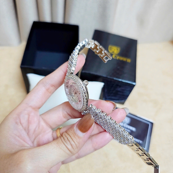 Royal Crown Quartz 2606 Thép Trắng