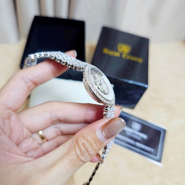 Royal Crown Quartz 2606 Thép Trắng