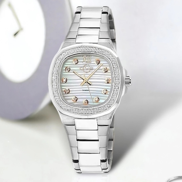 Đồng Hồ Nữ GV2 By Gevril Quartz Potente Diamond Limited Edition 18201B