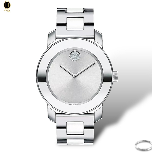 Đồng Hồ Nữ Movado Quartz Bold Metallic Women 3600638 Dây Thép Trắng Mặt Trắng