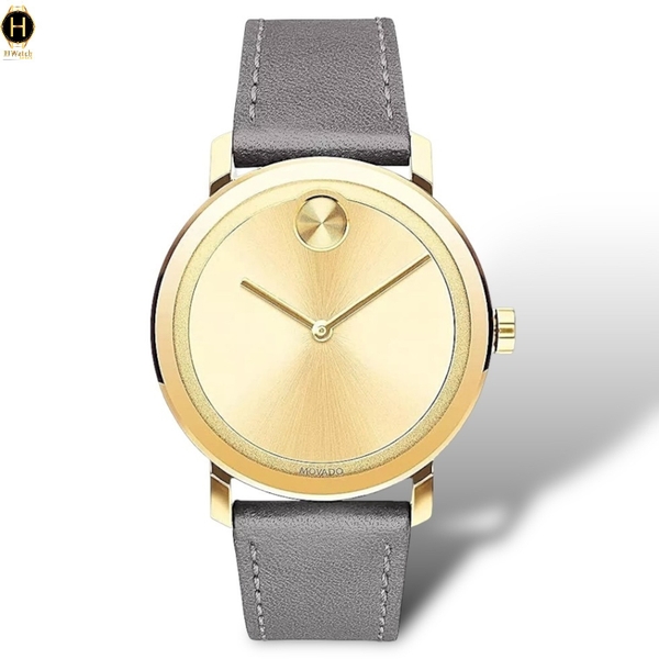 Đồng Hồ Nam Movado Quartz Bold Evolution Gold 3600783 Dây Da Mặt Vàng